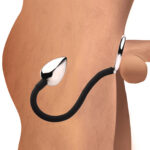 Tug Plus Plug Cock and Ball Ring With Anal Plug - Black - Image 7