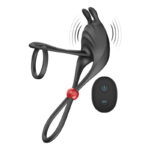 Cockpower Remote Control Cockring and Ball Cinch - Black - Image 2