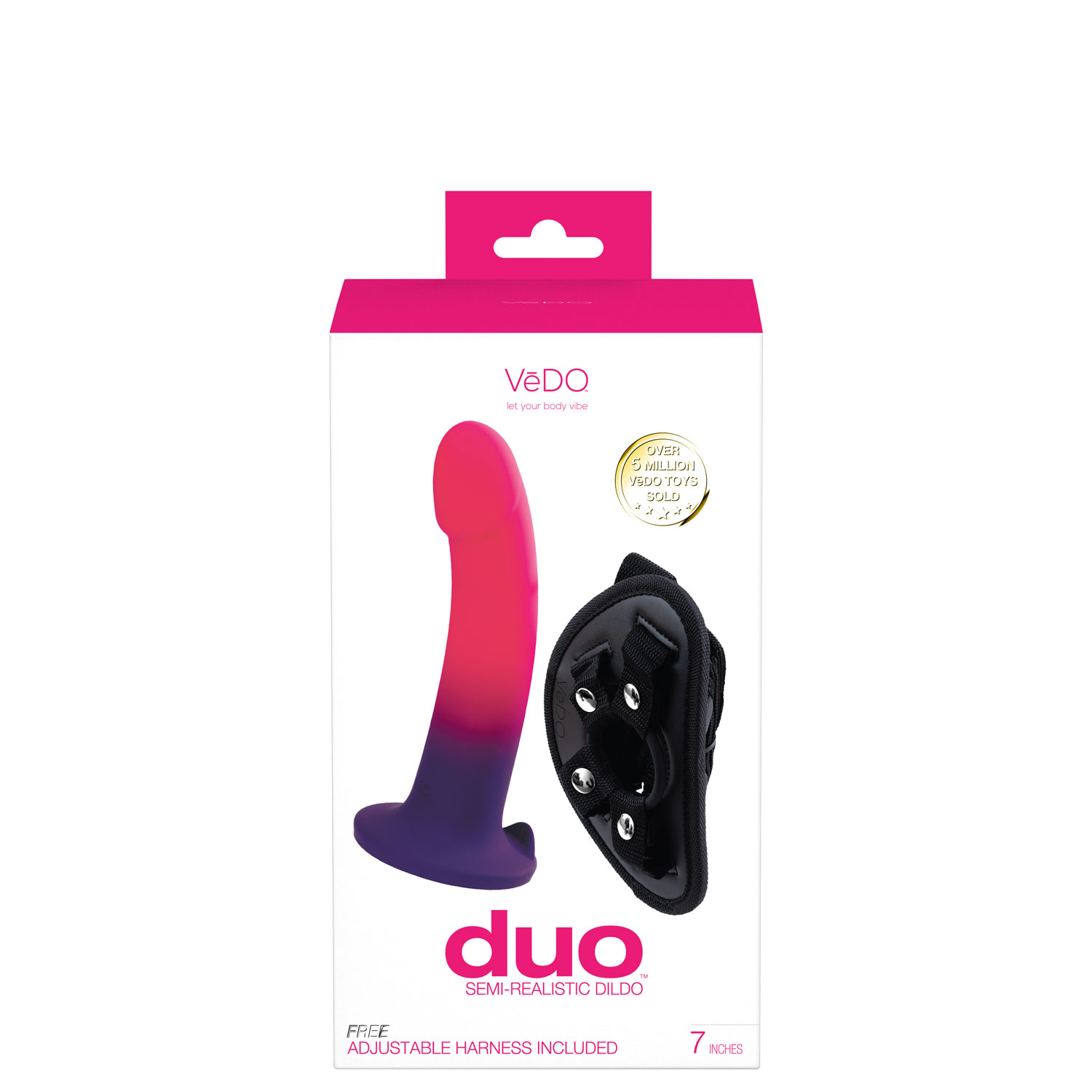 KaYh2p1B0HTedxqgHZI3JLu8k06lYs3c Duo Semi-Realistic Dildo With Harness - Pink/purple - Image 1