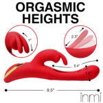 Rabbit Flick Flicking Silicone Rabbit Vibrator - Red - Image 7