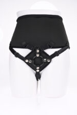 High Waisted Corset Strap on - Black - Image 5