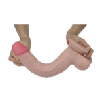 Real Skin 11” Dual Layer Dildo - Beige - Image 4