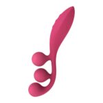 Tri Ball 1 Lay on Vibrator - Red - Image 4