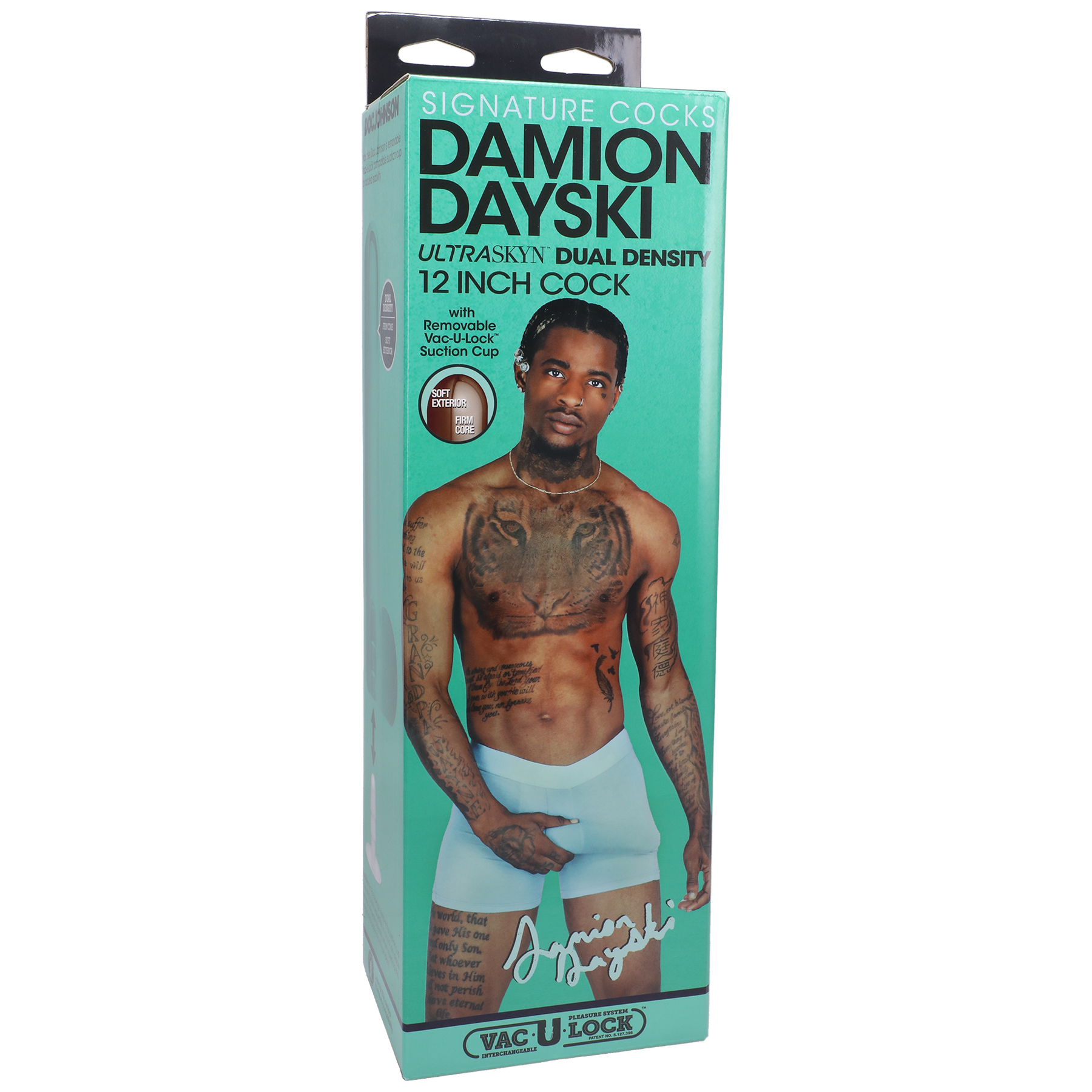 LVlpsK1KU7YNvyxphfJH6TRM6B5qE7Rw Signature Cocks - Damion Dayski - 12 Inch Ultraskyn Cock With Removable Vac-U-Lock Suction Cup - Chocolate - Image 1