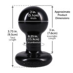 Round Butt Plug Small - Black - Image 5