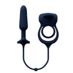 Humper Rechargeable Dual C-Ring With Anal Plug - Black - Image 3