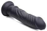E-Stim and Vibrating Dildo With Remote - Black - Image 2