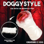 Snow She-Wolf Silicone Stroker - White - Image 4