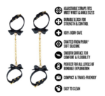 Temptasia Ardor Wrist and ​Ankle Restraints​ Black With Bow - Image 4