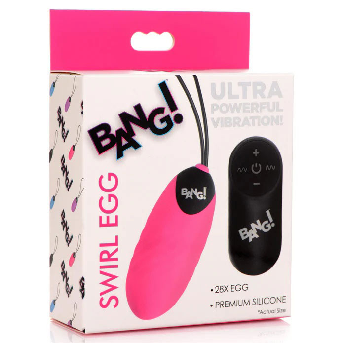 M4StAfFI 28x Swirl Silicone Egg - Pink - Image 1
