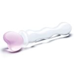8 Inch Sweetheart Glass Dildo - Pink/clear - Image 2