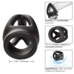 Alpha Liquid Silicone Dual Cage and Ring - Black Ring - Black - Image 10