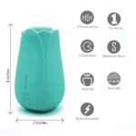 Tulip Pro 15-Function Suction Vibe With Wireless Charging - Teal Blue - Image 5