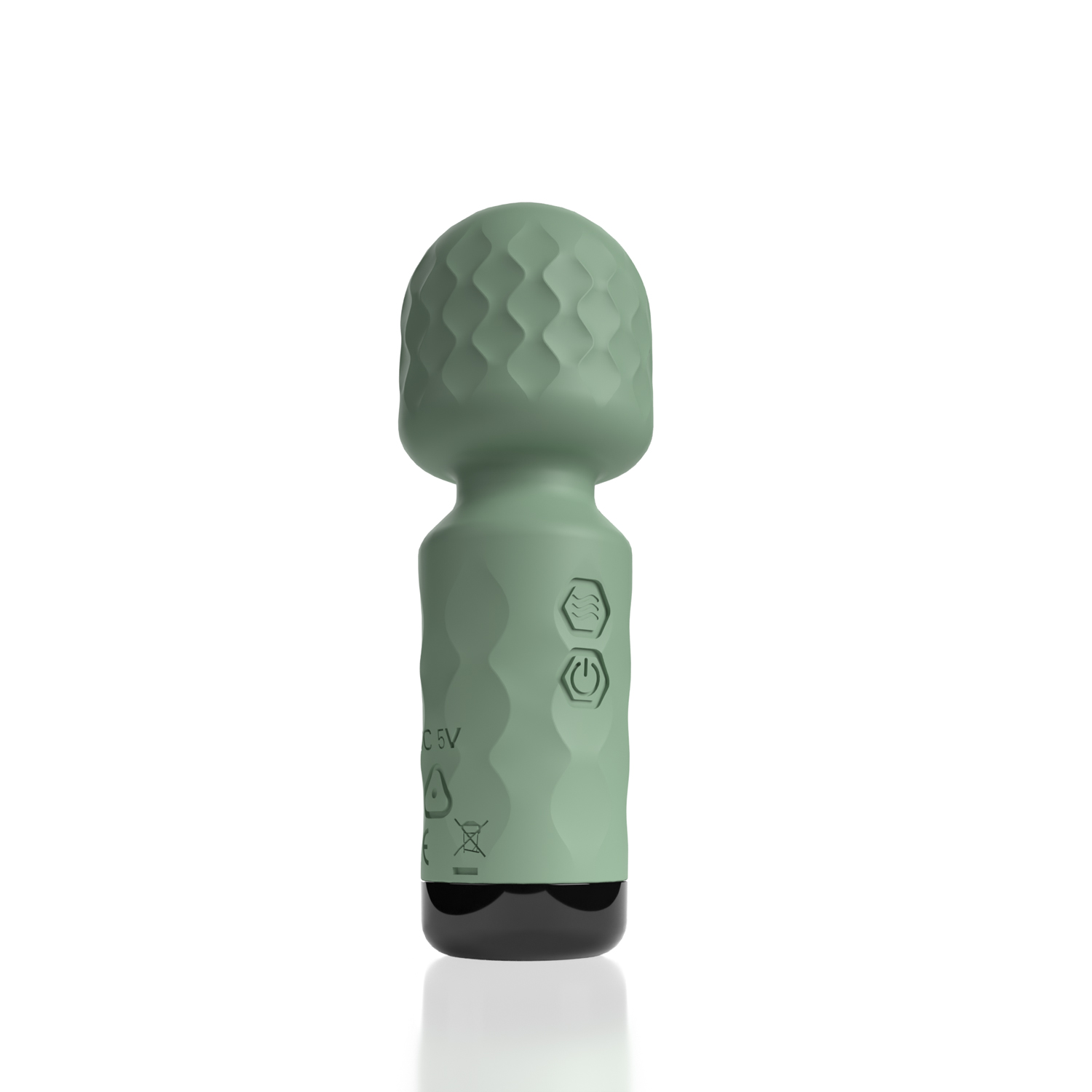 MqSZYWeWHETFv6MyeSzirZiGgjfpR3AD Screaming O Cuties Winny Vibrating Mini Wand - Sage Green - Image 1