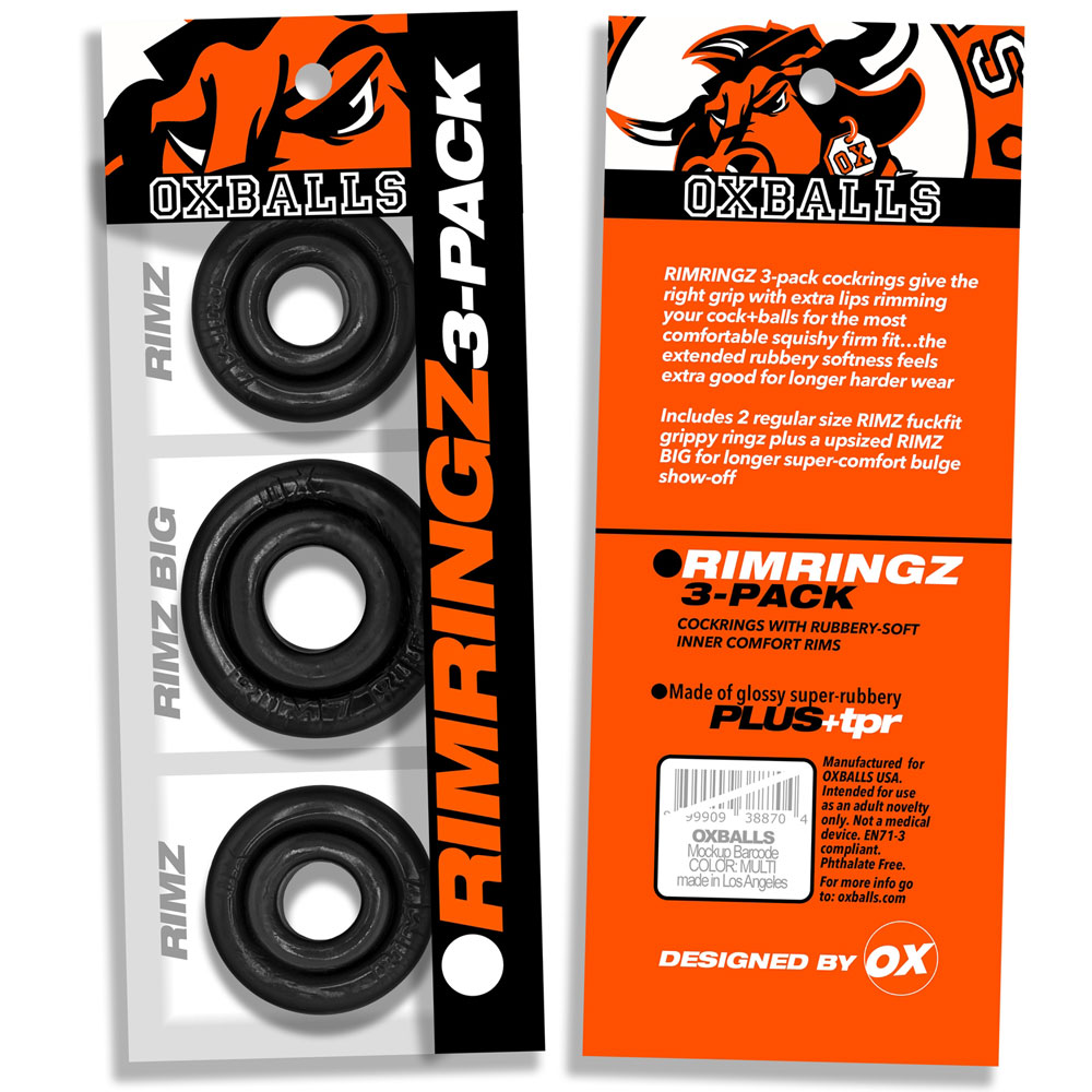 N7UJ8sGD Rimringz Multi Size 3 Pack - Black - Image 1
