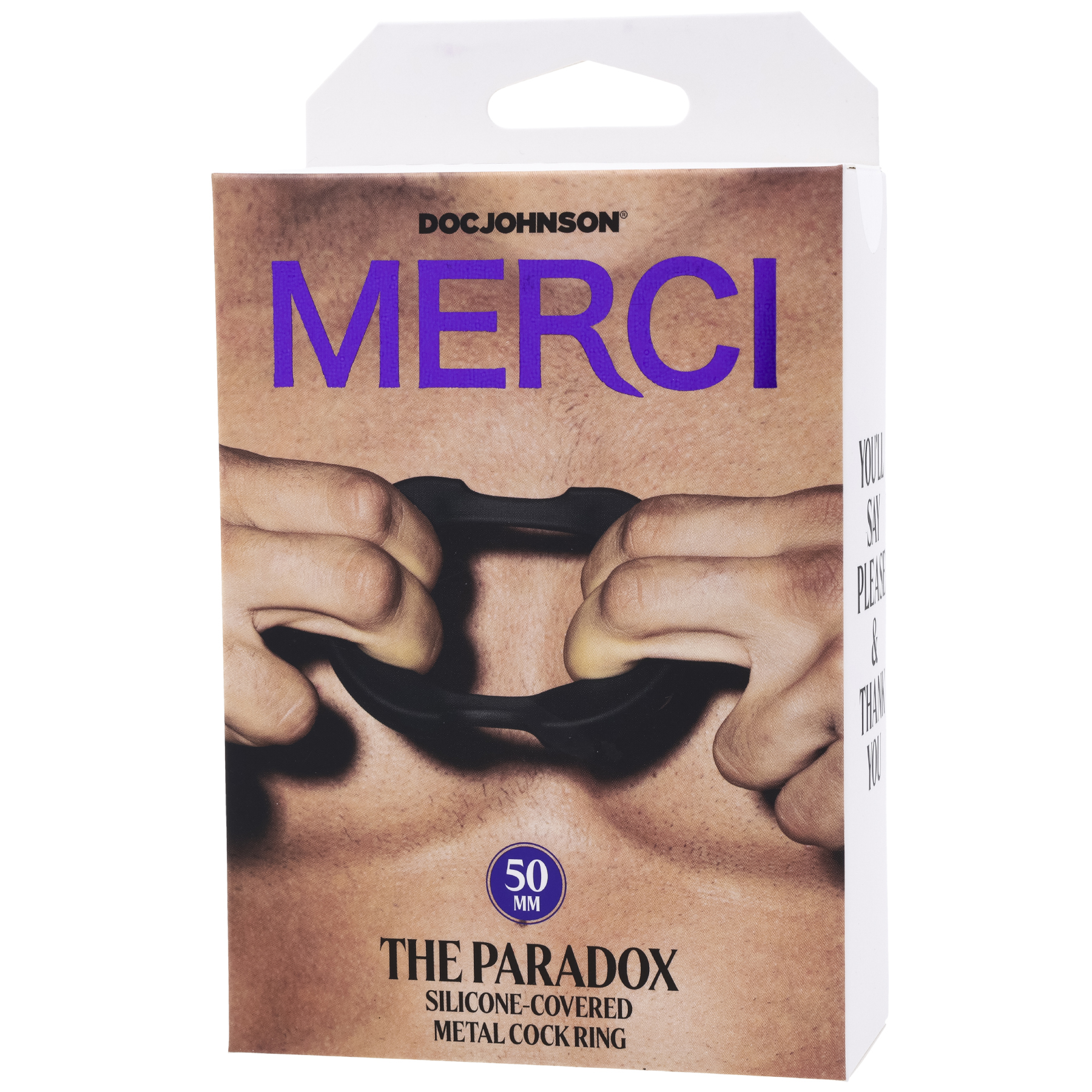 NGA6x5WR2TjBBPo92erRnYsXvtjEwQHE Merci - the Paradox - Silicone Covered Metal Cock Ring - 50mm - Black - Image 1