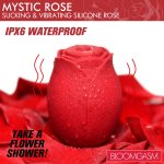 Mystic Rose Sucking and Vibrating Silicone Rose - Red - Image 5