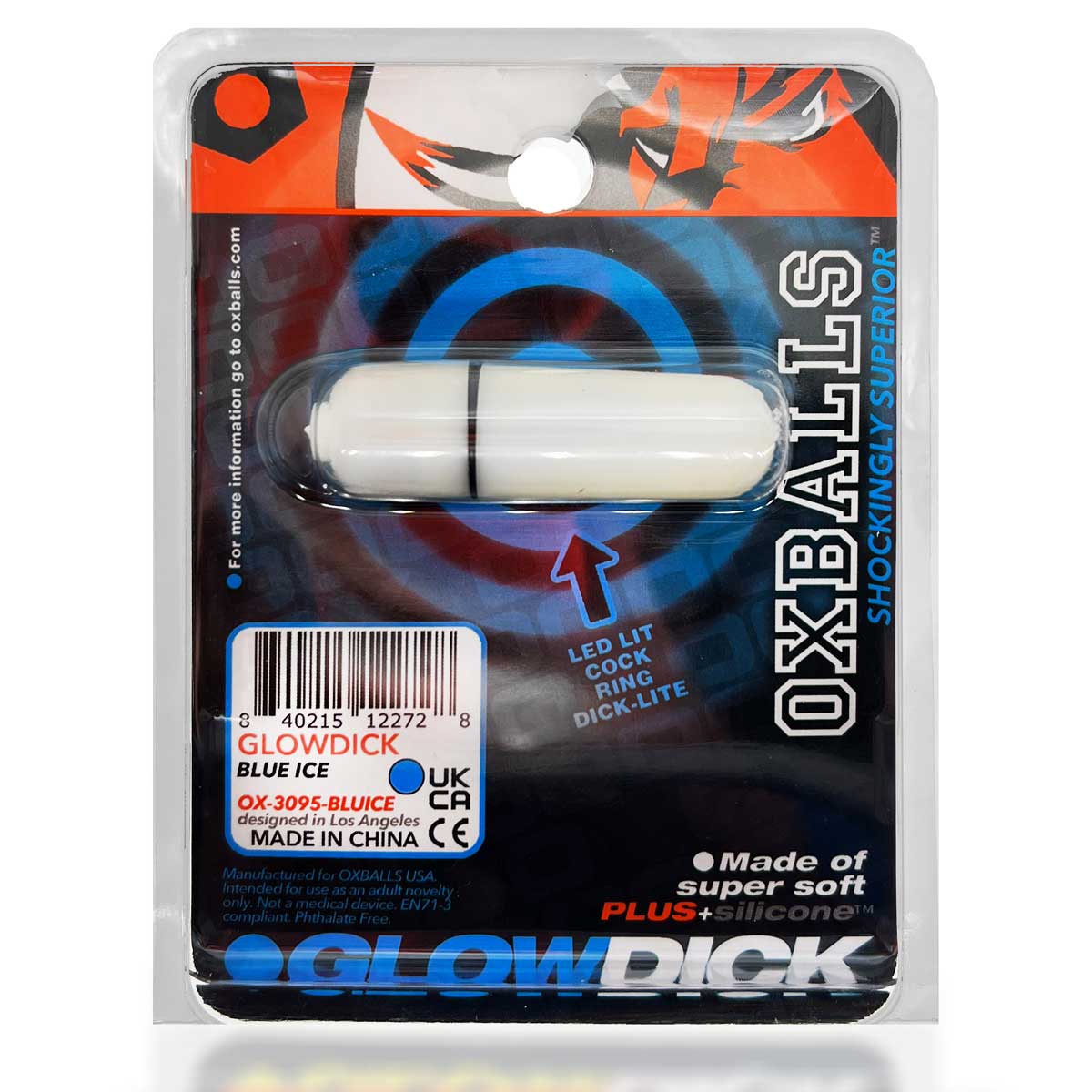 NS65KrN9XkWwuLxVwSskZIljCQrDreX3 Glowdick Cockring With Led - Blue Ice - Image 1