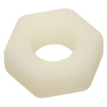 Alpha Glow-in-the-Dark Liquid Silicone Prolong Sexagon Ring - White - Image 3