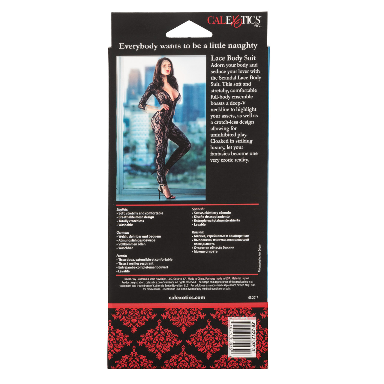 NYoZGA9PqMpJkAzJhb4lKN91LT4eHy5K Scandal Lace Body Suit - One Size - Black - Image 1