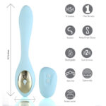 Harmonie Rechargeable Remote Silicone Bendable Vibrator - Teal - Image 5