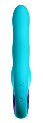 Klio Triple Action Thumping Rabbit Vibrator - Turquoise - Image 2