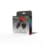 Twila Twirling Smoke Gem Light Up Vibrating Plug With Blk Heart Remote - Image 15