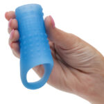 Basic Essentials Liquid Silicone Pleasure Enhance - Blue - Image 4