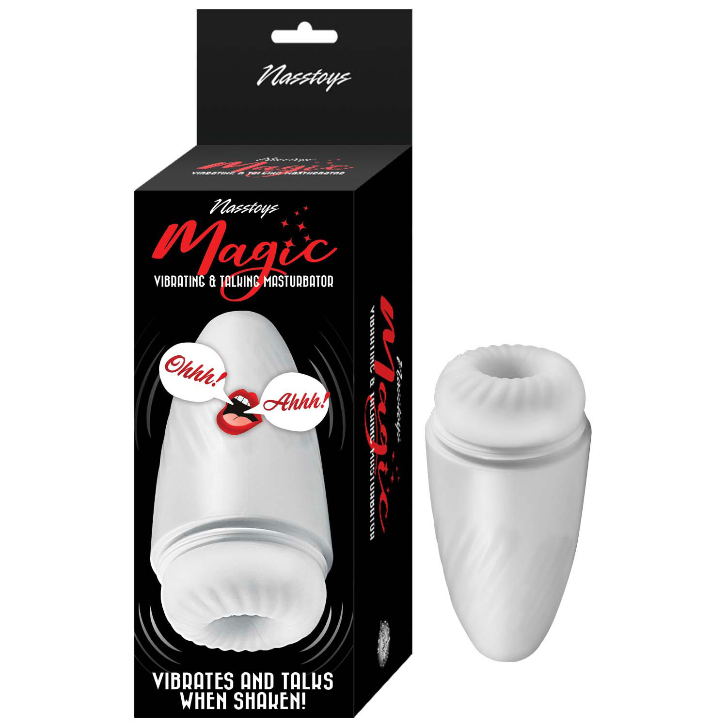 OaplaDGG Magic Vibrating and Talking Masturbator - White - Image 1