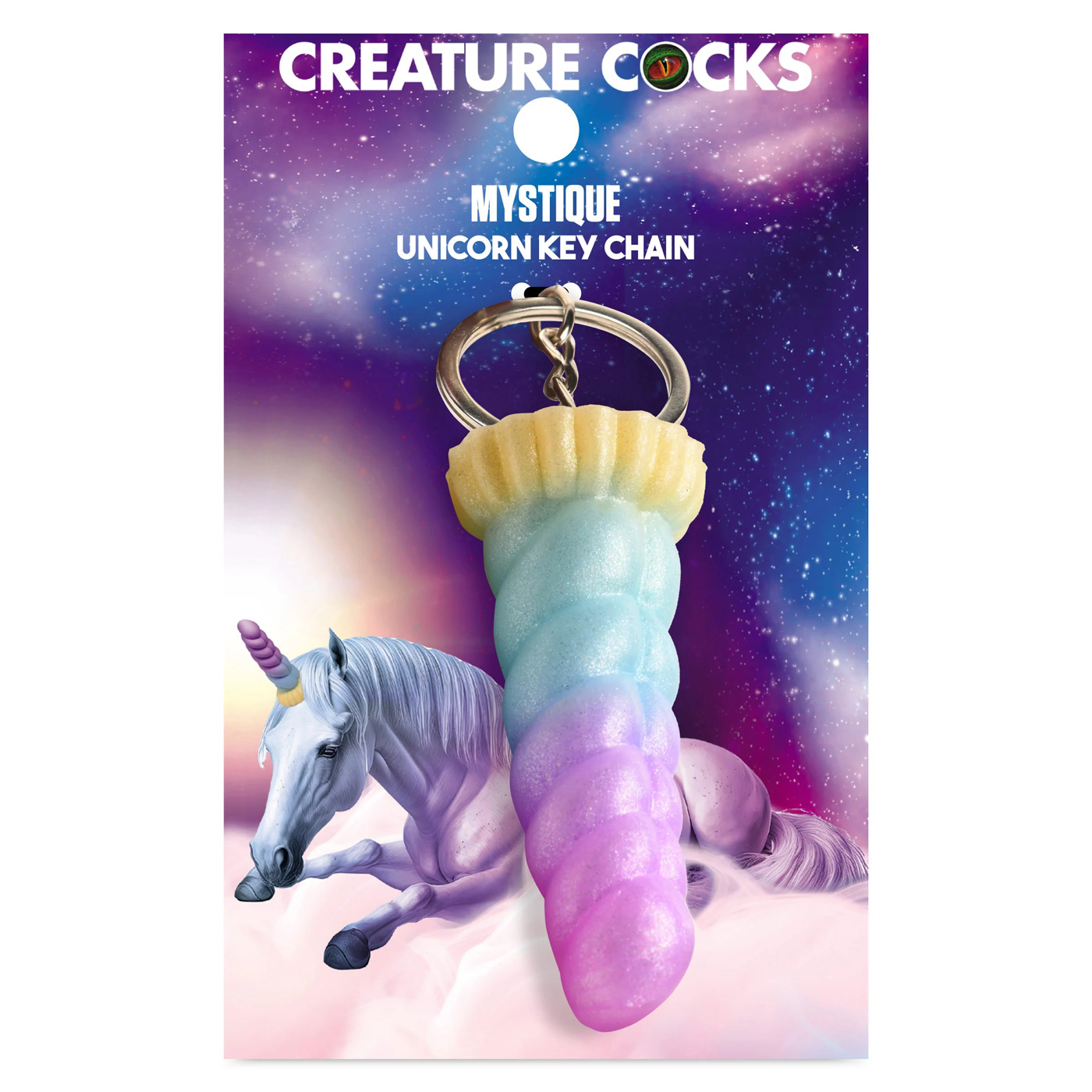 OivQja9byl29mW2vR7Xm8ZWWH8puveN6 Mystique Unicorn Keychain - Image 1