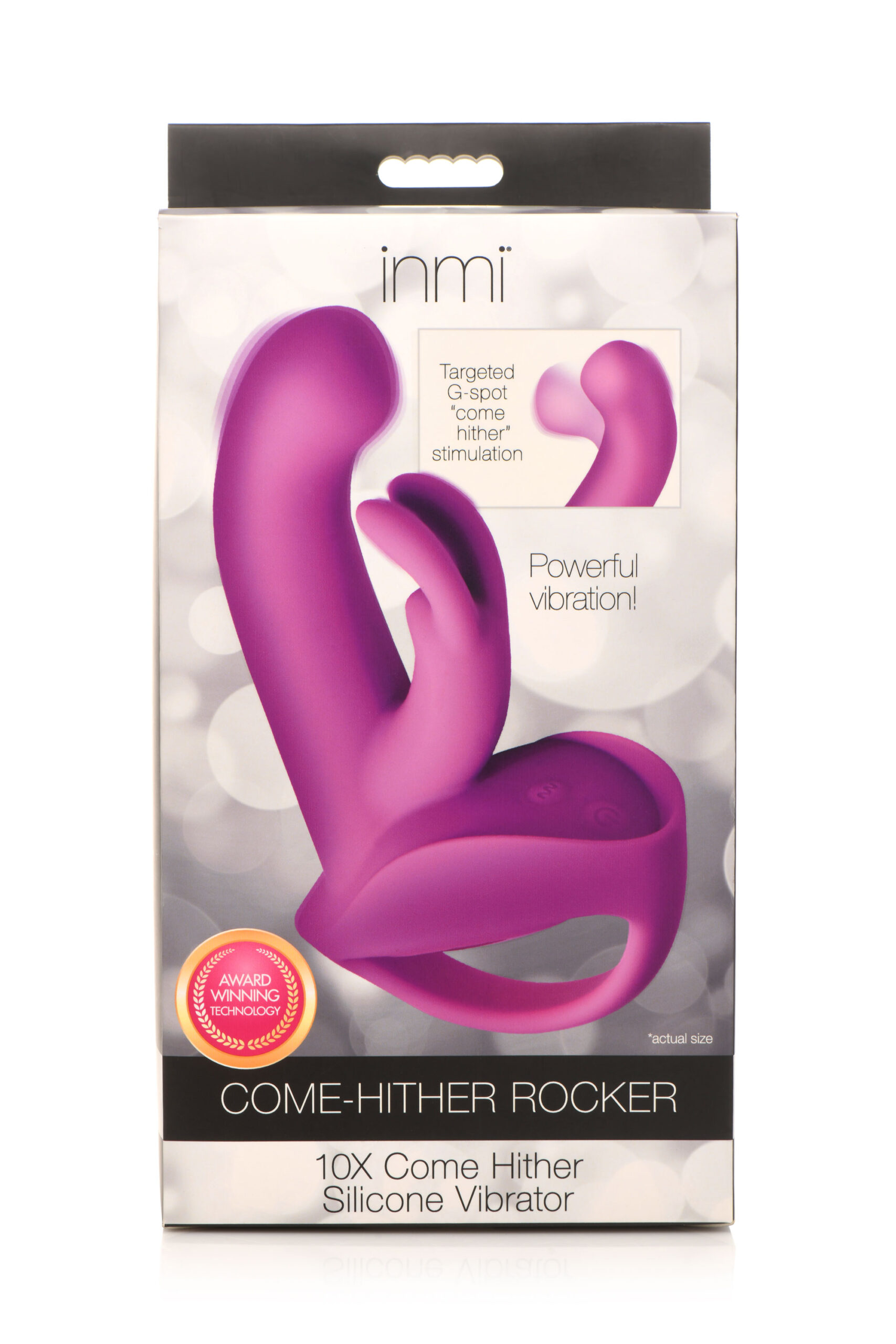 OmEGZTs3QrqFyguseLlmXy7RZfkFNmRy 10x Come Hither Rocket Silicone Vibrator - Purple - Image 1