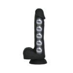 Vers Liquid Silicone Suction Dildo - Black - Image 3