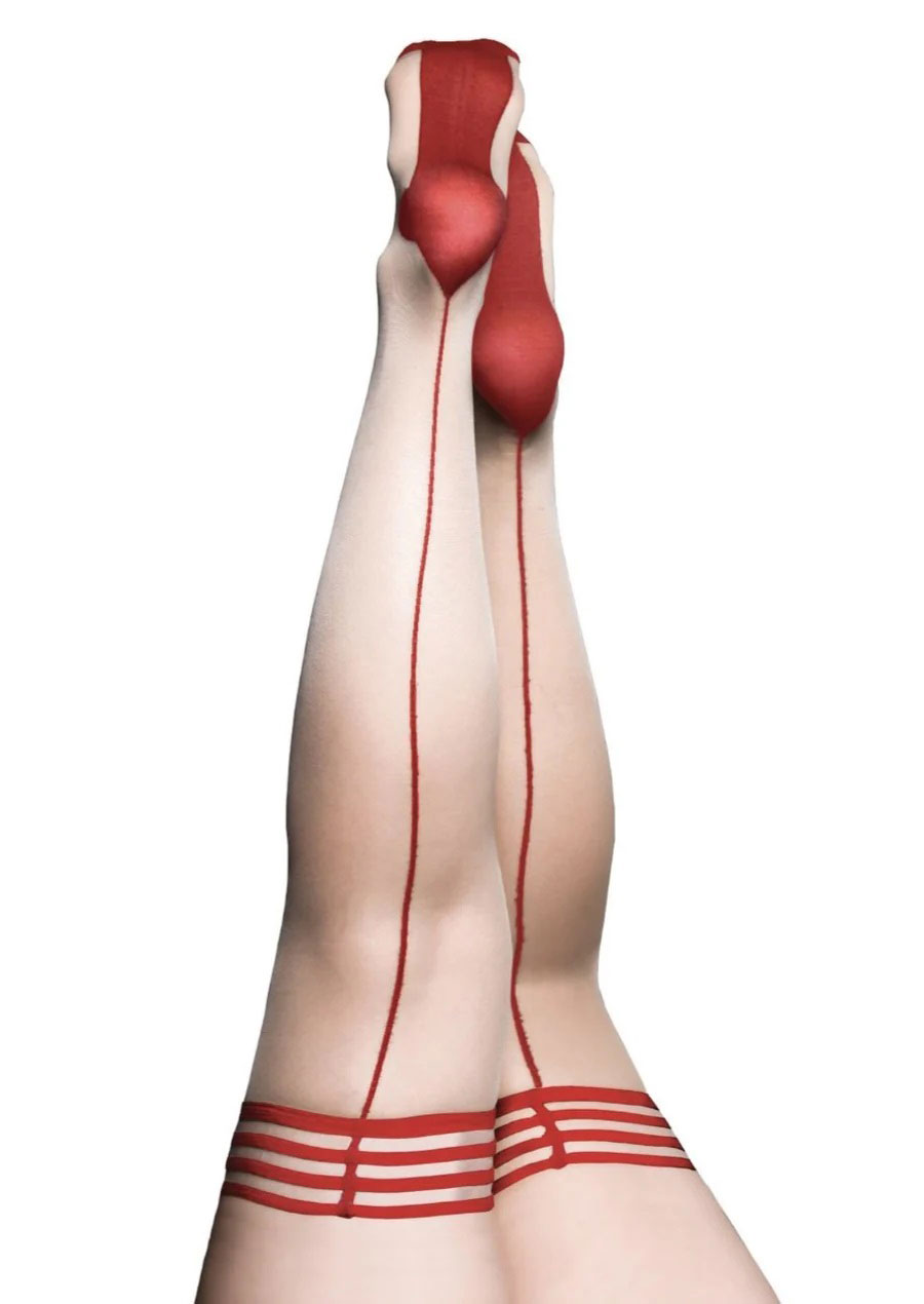 OvnugTmrz5NzHLHwXipPLhe5llYyndK1 Whitney -Red Back Seam Thigh High - Size a - Nude - Image 1