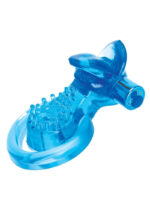 Bodywand Rechargeable Duo Ring With Clit Tickler - Blue - Image 4