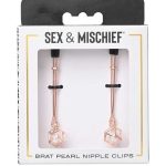 Brat Pearl Nipple Clips - Rose Gold