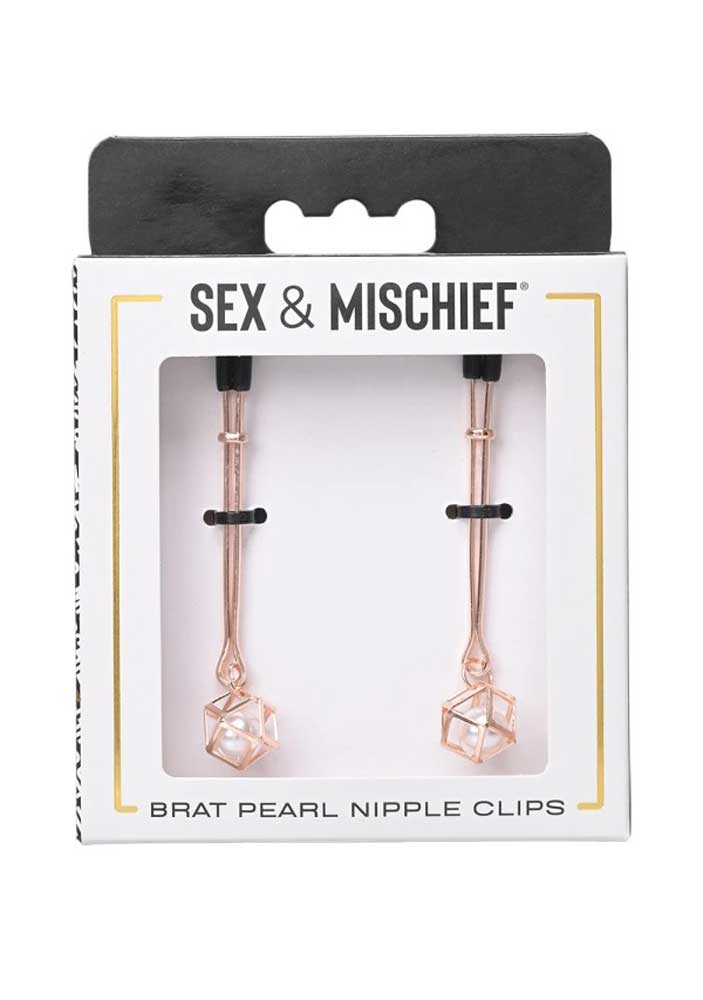 P76rEfbecQ8JHNZfrH78XqkWQd3oOmJQ Brat Pearl Nipple Clips - Rose Gold - Image 1