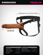 Fantasy X-Tensions Elite 9" Silicone Hollow Strap on - Brown - Image 3