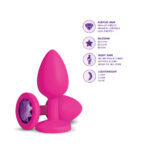 Gemma Purple Gem Pink Silicone Plug - Small - Image 7