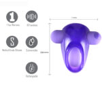Casey Vibrating Erection Enhancer Ring - Purple - Image 4