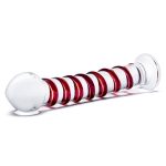 10 Inch Mr. Swirly Dildo - Red/clear - Image 3