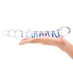 10 Inch Twister Dual-Ended Dildo - Clear/blue - Image 5