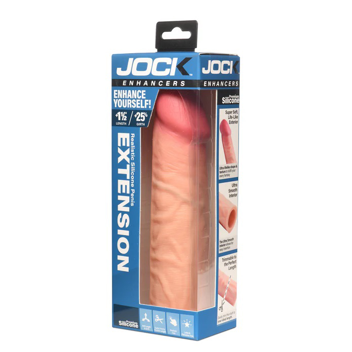 PL5yAqdv Jock 1.5" Silicone Penis Extension Sleeve - Light - Image 1