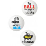 Balls Deep Funny Slogan Golf Balls Assorted Slogan 3pk - Image 2