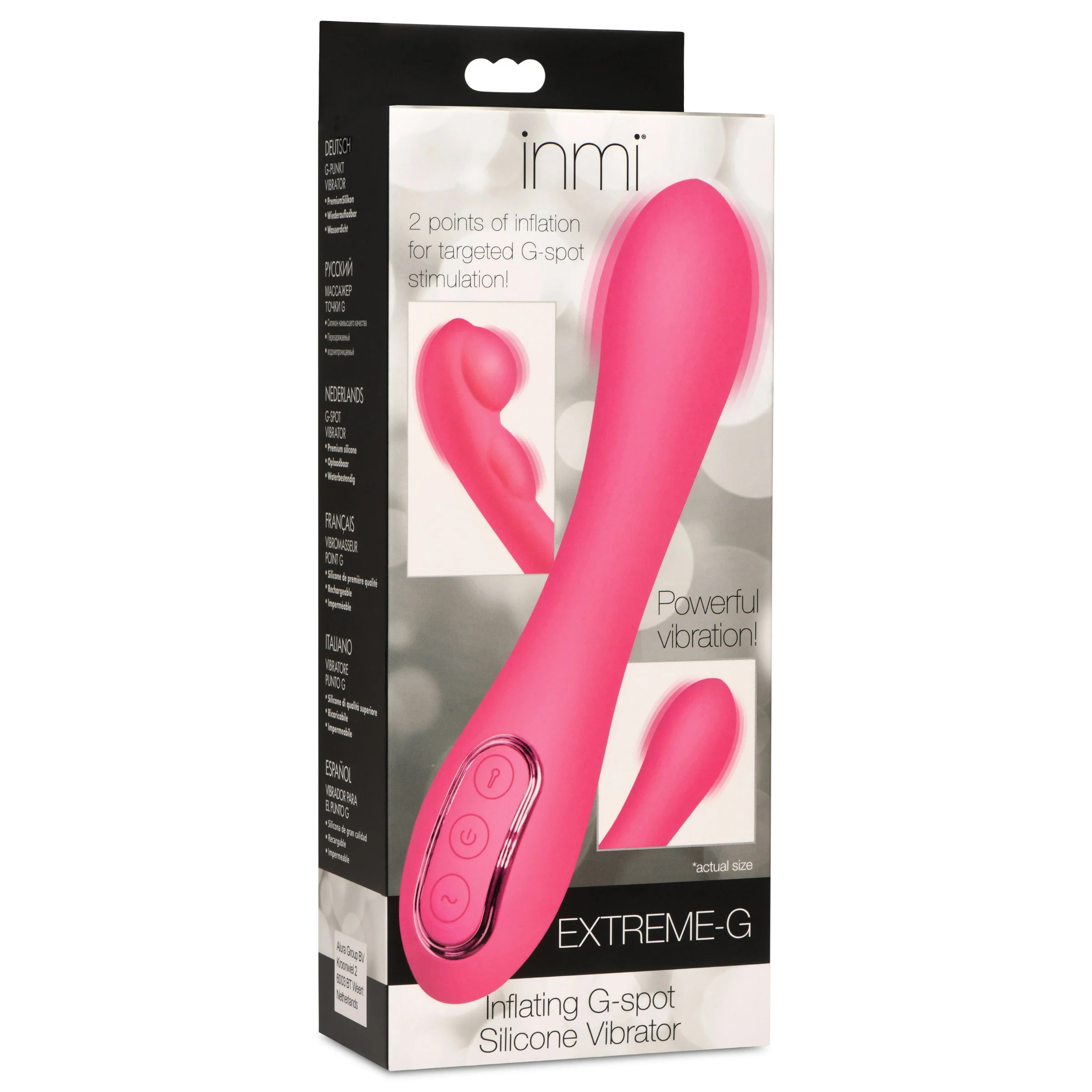 Pcg4Ngd7VLpdETE6jN2qfCf2kk7g0R1X Extreme-G Inflating G-Spot Silicone Vibrator - Pink - Image 1