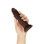 Shaft - Model J 5.5 Inch Liquid Silicone Dong - Mahogany - Image 5