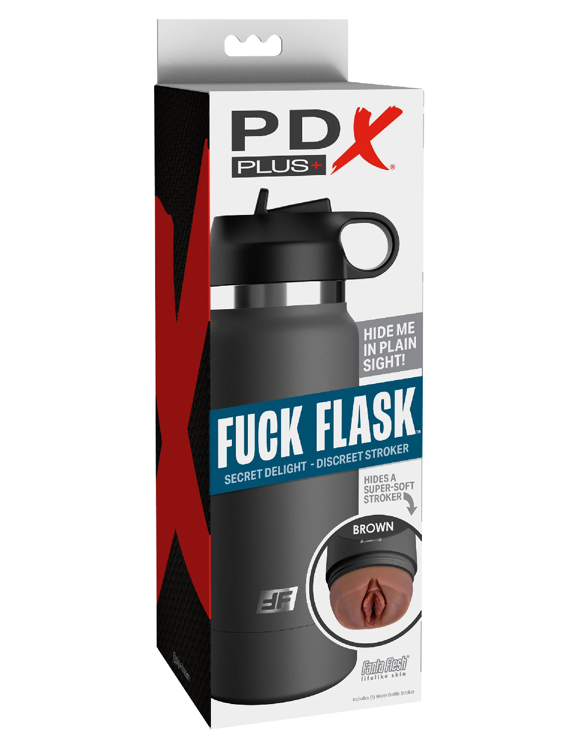 QE03bJnnGw3sDVDESvAHByzQ2aFFcY2e Fuck Flask - Secret Delight - Grey Bottle - Brown - Image 1