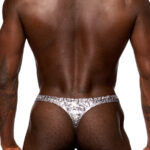 S’naked - Criss Cross Thong - Small/medium - Silver/black
