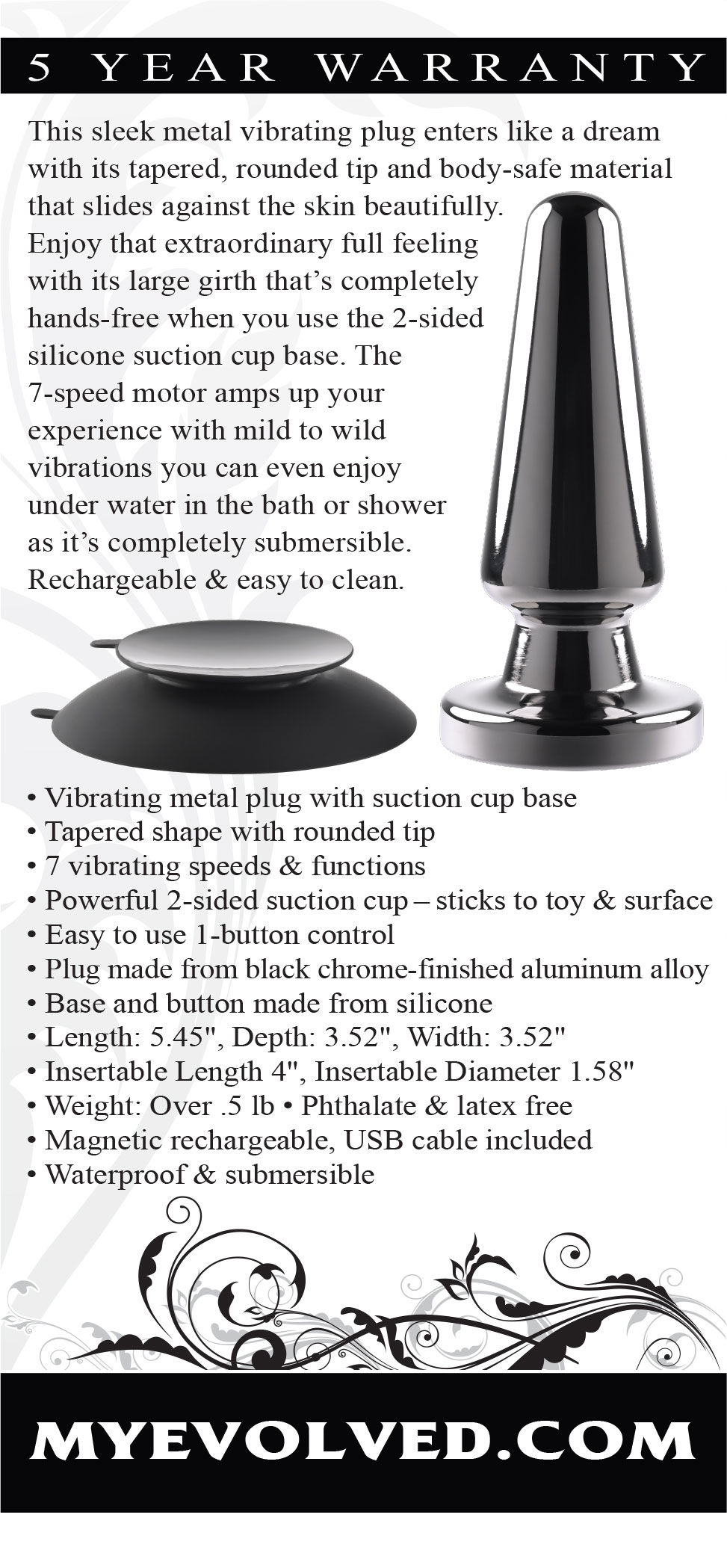 QeIF6wq8NplCOcOcfFQpi3dJXOHu4YCZ Advanced Metal Plug - Black Chrome - Image 1