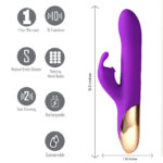 Karlin USB Rechargeable 10-Function Rabbit Vibrator - Purple - Image 5