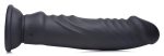 E-Stim and Vibrating Dildo With Remote - Black - Image 5